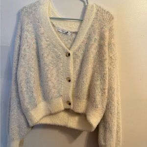 Altar'd State Cream Button-Up Cardigan